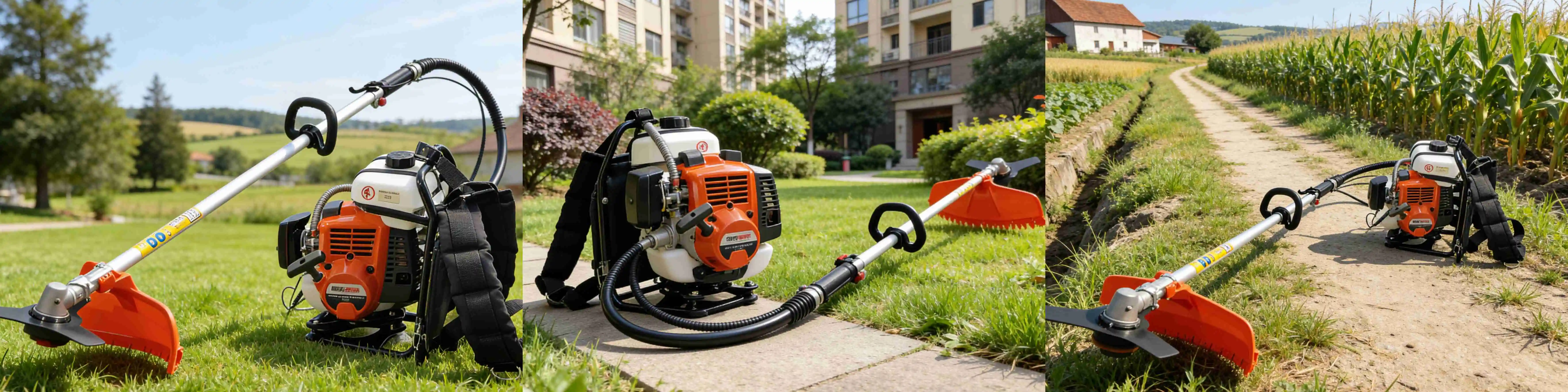 JUSEN 43cc Float Type Garden Use Backpack Grass Brush Cutter-applications JUSEN 43cc Float Type Garden Use Backpack Grass Brush Cutter-applications