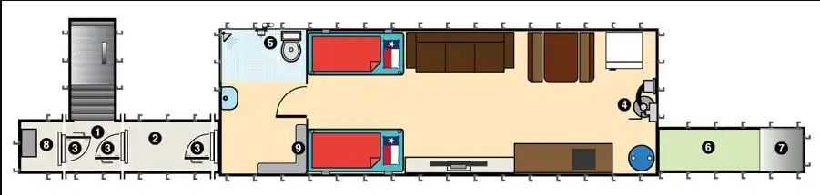 Underground courtyard safe room