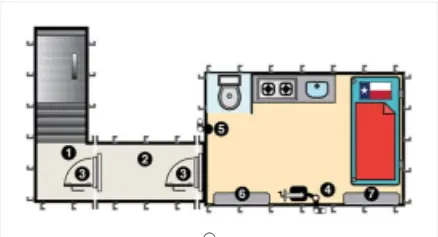 Underground courtyard safe room Underground courtyard safe room