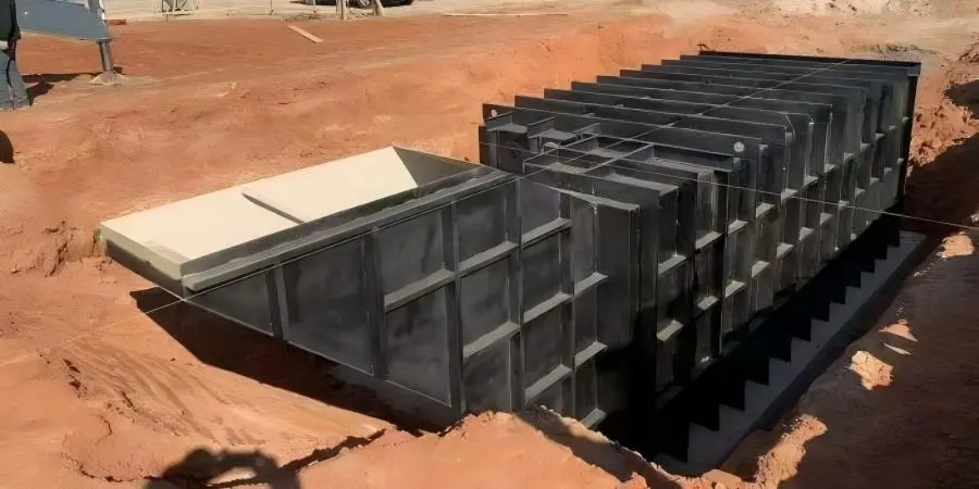 Underground courtyard safe room