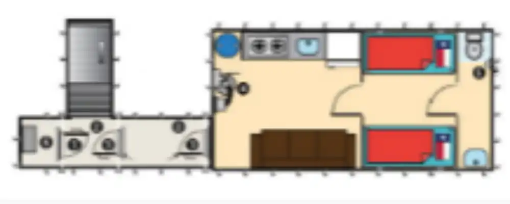 Underground courtyard safe room Underground courtyard safe room