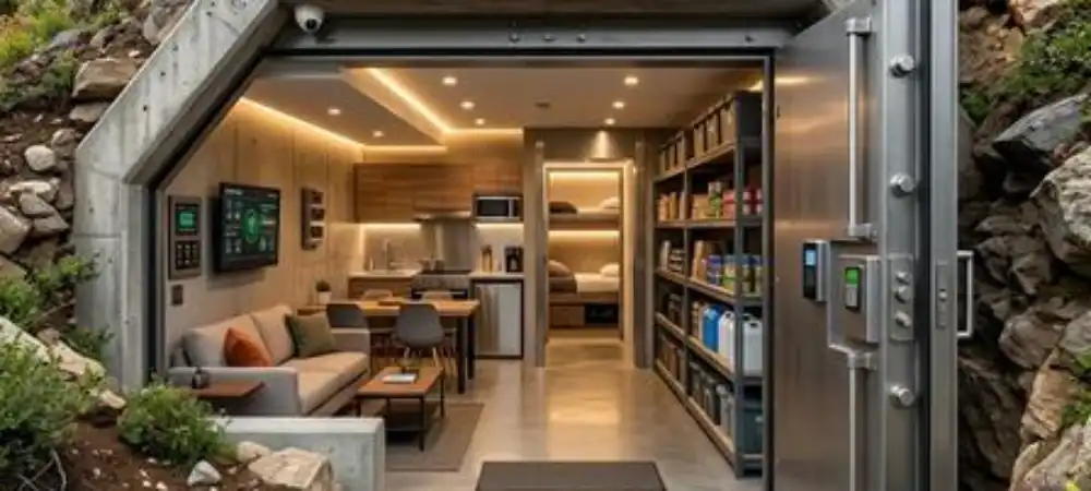 Underground courtyard safe room Underground courtyard safe room